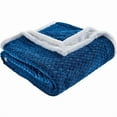 thumbnail image 3 of HomeEssentials Ultra Lush Heavy Sherpa Throw Blanket (50" x 60") - Royal Blue, 3 of 3
