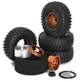 thumbnail image 4 of 4 Piezas de Neumáticos de Metal Beadlock de 1,9 Pulgadas con Garra para Terreno Fangoso para FCX10 Axial SCX10 Pro SCX10 UTB18 TRX4 Negro, 4 of 8
