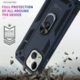 thumbnail image 6 of CoverON For Apple iPhone 13 Mini Ring Case, Kickstand Rugged Phone Cover Magnetic Car Mount Compatible - Navy Blue, 6 of 10