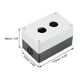 thumbnail image 2 of Caja de control de interruptor de botón pulsador 22mm 2 agujeros para botones blanca y negra 1pcs, 2 of 4