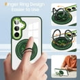 thumbnail image 4 of Dteck for Samsung Galaxy S24 Plus Case, Slim TPU Bumper Built in 360° Rotating Ring Kickstand Case Military Drop Protection Magnetic Mag Safe PC Clear Back Cover for Galaxy S24 Plus,Green, 4 of 7