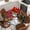 Dark Red, variant on Dark Blue Christmas Round Tablecloth, Fitted Table Cover with Elastic for 45"-54" Round Tables, Snowman Xmas Tree Snowflake Gifts Elk Table Cloth Outdoor Indoor Dinning Party Waterproof Tablecloths