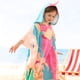 thumbnail image 5 of Toalla de playa con capucha para niños Joiedomi, diseño de sirena rosa, 61 x 61 cm, 5 of 7