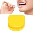 thumbnail image 3 of Estuche profesional para retenedores, protector bucal portátil a prueba de polvo, caja para guardar dentaduras postizas, contenedor amarillo, 3 of 12