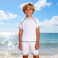 thumbnail image 7 of NAISIBABY Boys Rash Guards Swim Shirt, Stretchy Short Sleeve Quick Dry Kids Beach Surf Sport T-Shirt White 9T, 7 of 7