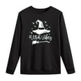 thumbnail image 1 of Moda mujer cuello redondo Casual manga larga Halloween impreso sudadera Tops blusa Pompotops  FGAJ6473, 1 of 4