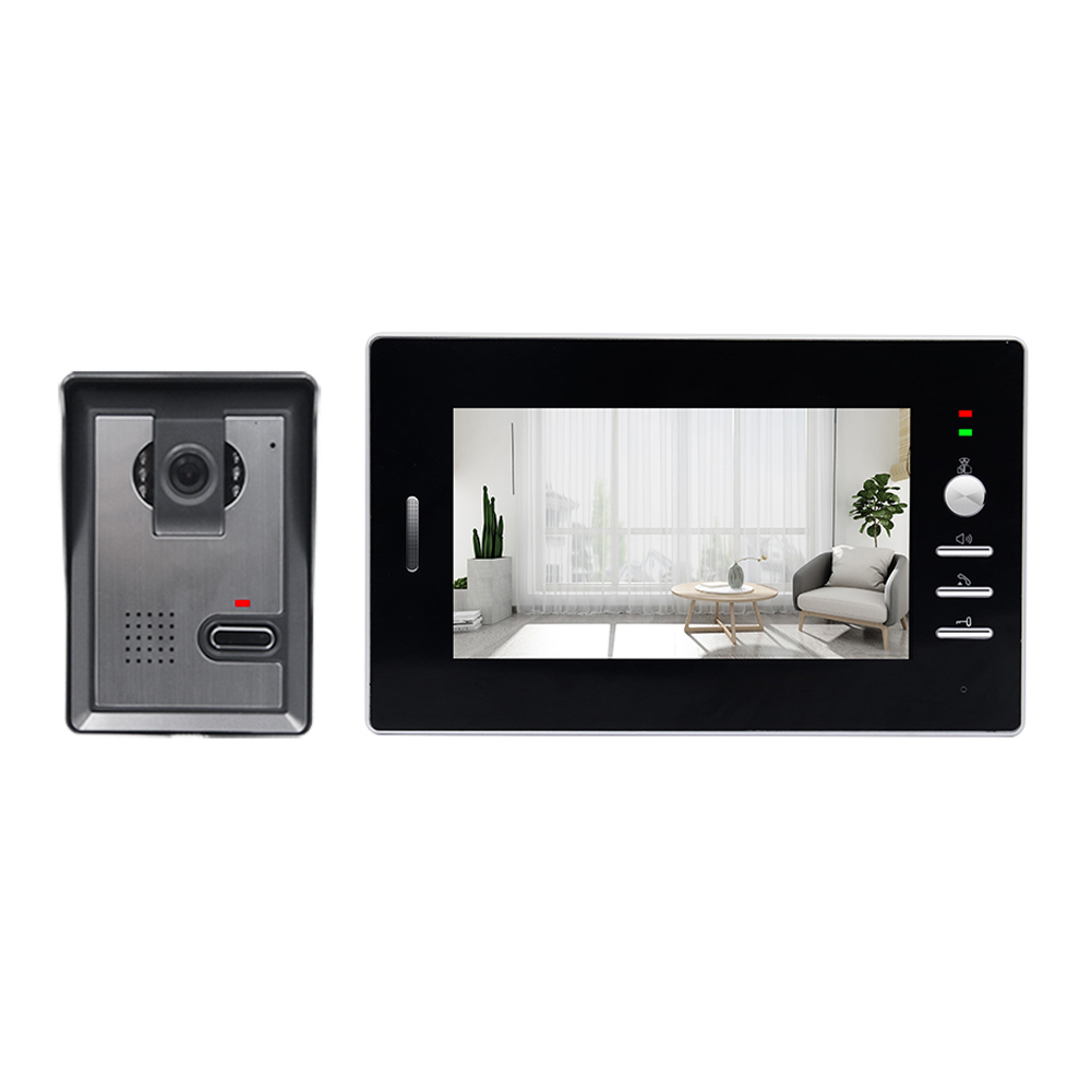 Wired Video System 7 Inch Wired Doorbell Indoor Monitor with