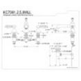 thumbnail image 3 of Kingston Brass KC7065WLL Widespread Lavatory Faucet with Brass Pop-Up, Oil Rubbed Bronze, 3 of 3