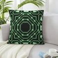 thumbnail image 5 of LNWH Decorative Pillow Covers, Green Chip Circuit Square Sofa Decorative Knit Pillow Case, 20"x20", 5 of 8