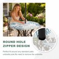 thumbnail image 4 of Round Outdoor Tablecloth with Umbrella Hole and Zipper, Blue Coral Coastal Tablecloth with Elastic Waterproof, Summer Beach Ocean Starfish Conch Patio Table Covers for 55" - 60" Picnic Pool Tables, 4 of 9