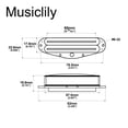 thumbnail image 2 of Musiclily Pro ST-DPLC Ceramic Dual Hot Rail Single Coil Sized Humbucker Pickup 6.2K for Strat Style Electric Guitar, Zebra Body Chrome Rail, 2 of 5