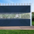thumbnail image 5 of Covers & All Outdoor Clear Panel Curtain, 12 oz Vinyl Outdor Curtains for Patio, Waterproof & Weather Resistant Tarp with Brass Grommets for Pergola, Porch, Gazebos, Balcony (12' H x 7' W feet, Blue), 5 of 6