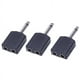 thumbnail image 1 of 3X Negro 6,35 1/4 Pulgada Macho A Hembra Doble Mono Y Cable de Adaptador de Audio PA, 1 of 5