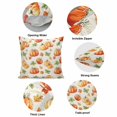 thumbnail image 6 of Throw Pillow Covers, Orange Pumpkins Fall 24x24 Pillow Covers for Couch/Sofa/Bed, Rustic Leaves Thanksgiving Farmhouse Decorative Square Linen Cushion Pillowcase for Home Decor, 6 of 9