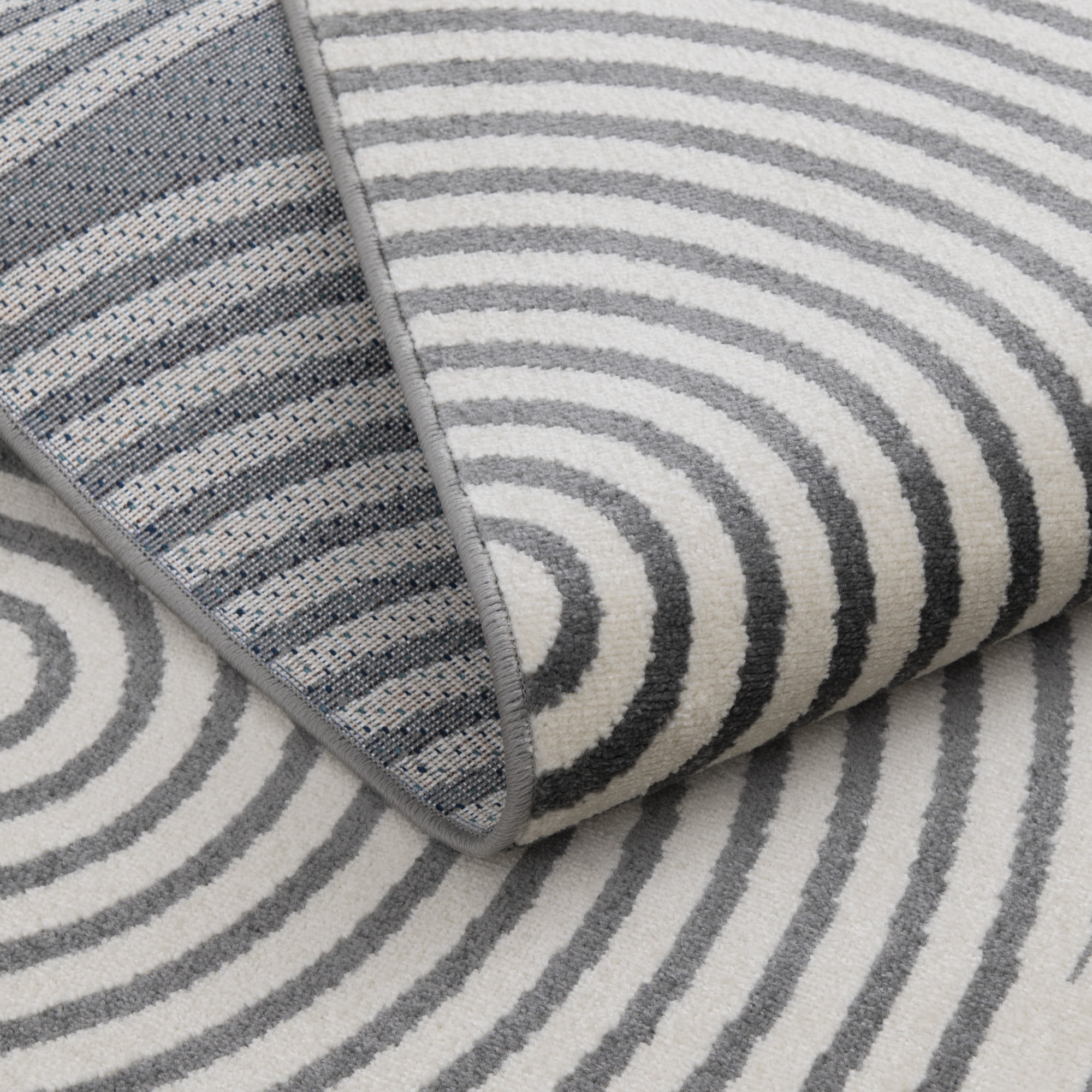 Loomaknoti Tecopa Milburm 2' x 7' Grey Geometric Outdoor Runner Rug