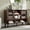 Dark Walnut, variant on 46 Inch Modern Solid Wood Slatted Storage Table with Sliding Door and Engineered Top, Dual-Use Sofa Console Hallway Cabinet, Space-Saving Behind-Sofa Furniture for Living Room