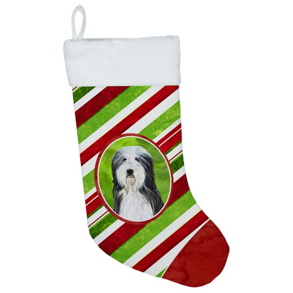 Bearded Collie Winter Snowflakes Christmas Stocking SS4566