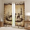 thumbnail image 2 of Gundog Curtains 2 Panels,((38Wx54L)),Farmhouse Cabin Lodge Decor Darkening Curtains for Bedroom,Rustic Bear Window Treatments,Dog Hunter Hound Hunting Theme Woodland Window Curtains Drapes, 2 of 5