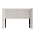 thumbnail image 3 of Home Design Lenox Twin Upholstered Wingback Headboard, Soft Corduroy, Light Beige, Easy to Assemble, 3 of 8