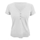 thumbnail image 5 of Pntutb, tops acanalados de manga corta para mujer, camisas básicas de punto, blusas informales de verano con cuello de pico abotonadas, camisetas de Color sólido Pntutb Pntutb-5987, 5 of 6