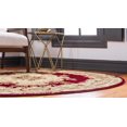 thumbnail image 3 of Unique Loom Versailles Collection Traditional Classic Medallion Motif Area Rug (6' 0 x 6' 0 Round Burgundy/ Ivory), 3 of 5