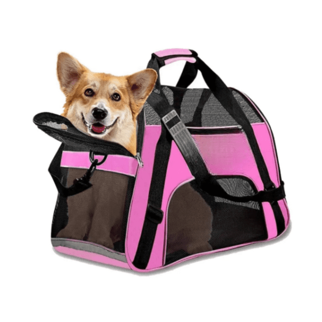 Xtellar Transportadora Para Perro Razas Pequeñas Portátil Plegable Rosa