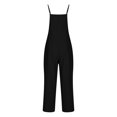 thumbnail image 4 of ABATAB Summer Jumpsuits for Women Wide Leg One Piece Dressy Romper Casual Cotton Linen Square Neck Trendy Beach Outfits with Pockets, 4 of 6