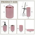 thumbnail image 2 of Bathroom Accessories Set 6 Piece Bath Ensemble Includes Soap Dispenser, Toothbrush Holder, Toothbrush Cup, Soap Dish for Decorative Countertop and Housewarming Gift (Blush pink-6pcs), 2 of 5