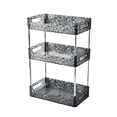 thumbnail image 5 of Tongina Bathroom Storage Rack Cosmetic Storage Tray Decor Decorative Tray Bathroom Vanity Tray Jewelry Tray for Dorm Shampoo Perfumes Clear Gray 3 Layer, 5 of 8