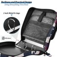 thumbnail image 5 of Haosy 3 Ring Zipper Binder with Shoulder Strap Waterproof Trapper Keeper 2 Inch D-Ring 500 Sheets Capacity, Pied De Poule Pattern, 5 of 8