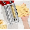 thumbnail image 4 of Accessoire pour Machine à Pâtes pour Batteur sur Socle KitchenAid, Rouleau à Pâtes 3-en-1 en Acier Inoxydable avec Coupe-Spaghettis et Fettuccines, 8 Réglages d'Épaisseur, 5,7-, 4 of 8