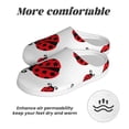 thumbnail image 6 of Rateoe Fly Flying Ladybug Print Women's Men's Cotton Knit Slippers Lightweight Memory Foam Indoor House Shoes with Anti-Skid Sole-35/36, 6 of 7
