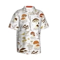 thumbnail image 2 of Bixox Men's Hawaiian Shirts Men's Mushrooms And Butterflies Print Short-Sleeve Shirt-Small, 2 of 8