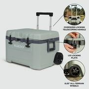 Igloo 52 QT Overland Ice Chest Cooler with Wheels, Gray