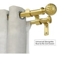 thumbnail image 2 of eTeckram 5/8" Double Curtain Rod with Balle Finials,Gold,28‘’-48‘’, 2 of 6