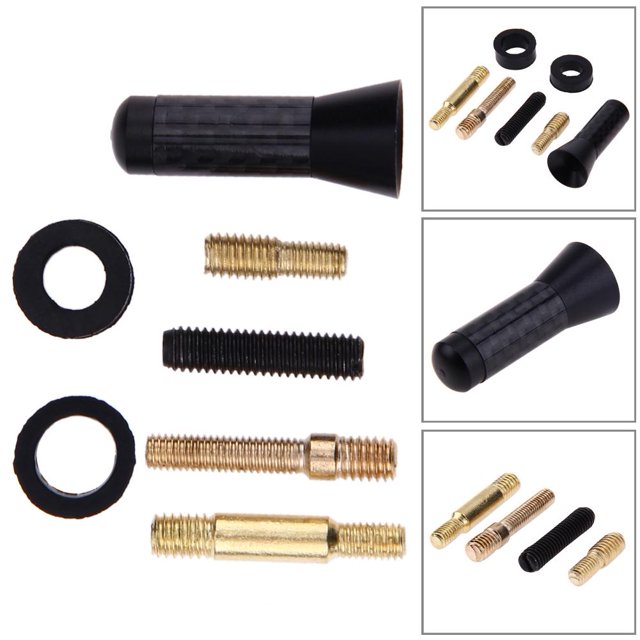 Antena de techo corto Universal Auto FM de 3,5 cm Radio de fibra de carbono de aire de coche pequeño
