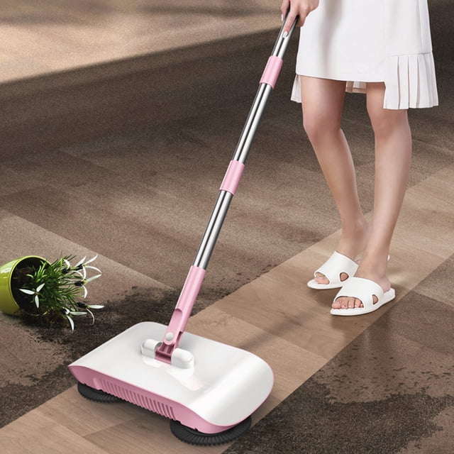 Escoba Recogedor ANGGREK Máquina Barredora de Mano rosa