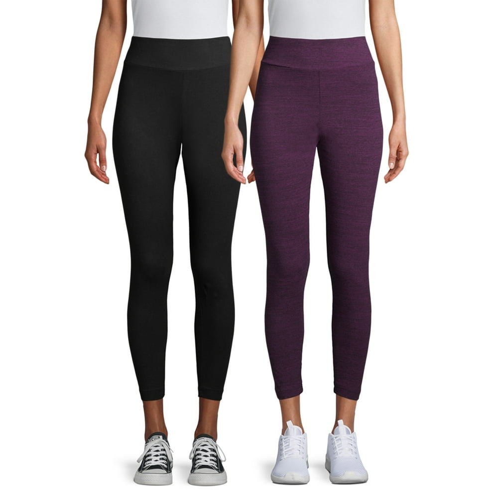Time and Tru - Time and Tru Women's Knit Leggings, 2-Pack - Walmart.com ...
