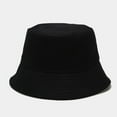 thumbnail image 2 of beishanbush Bucket Hats Summer Men and Women Foldable Pure Color Fisherman Hat Sun Hat Bucket Cap Black, 2 of 2