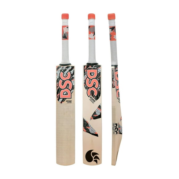 DSC Roar Hunter Kashmir Willow Wood Tennis Cricket Bat , Size 6 | Multicolor , With Full Cover , Made From Lightweight Kashmir Willow
