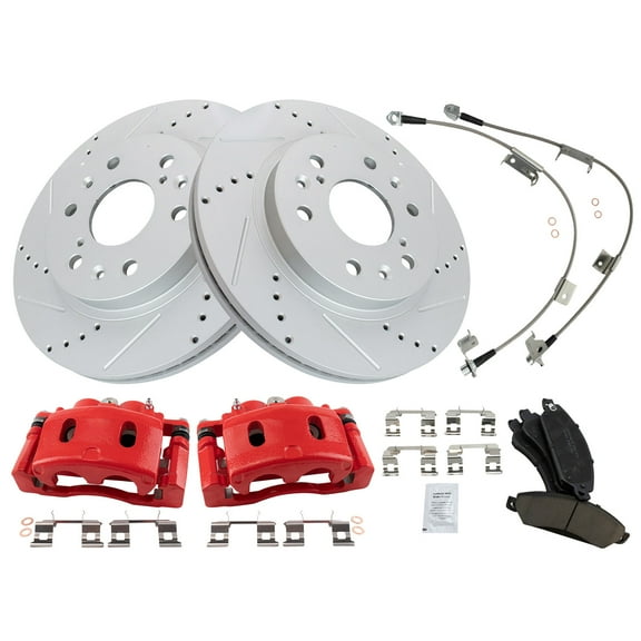 TRQ Performance Front Brake Pad & Rotor Kit BKA34362 Fits Select 2005-2006 GMC Sierra 1500 , 2005-2005 Chevrolet Silverado 1500 , 2007-2007 Chevrolet Silverado 1500 Classic
