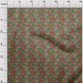 thumbnail image 2 of oneOone Organic Cotton Poplin Twill Fabric Leaves & Floral Block Print Fabric By The Yard 42 Inch Wide, 2 of 4