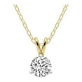 thumbnail image 1 of Collier Pendentif Solitaire en Diamant 3 Griffes Certifié IGI / Or Jaune 14K / 5 Carats / Collier Pendentif Friendly Diamonds / Couleur F-G, Clarté VS1-VS2, 1 of 5
