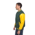 thumbnail image 6 of G-Style USA Men's Letterman Baseball Varsity Jacket VJ100A - GREEN/YELLOW - 3X-Large, 6 of 7