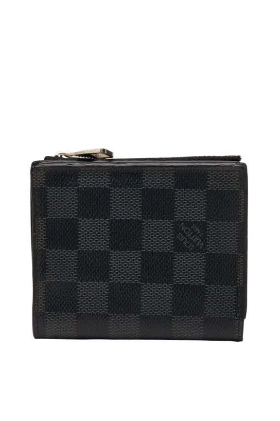 Pre-Owned Louis Vuitton Damier Graphite Portefeuille Smart Bi-fold Wallet N64021 Black Gray...