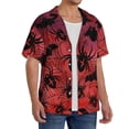 thumbnail image 2 of Fotbe Bats And Spiders Camisa Estampada de Manga Corta para Hombre, Casual de Verano, Estilo Playero, Sin Arrugas-X-Large, 2 of 5
