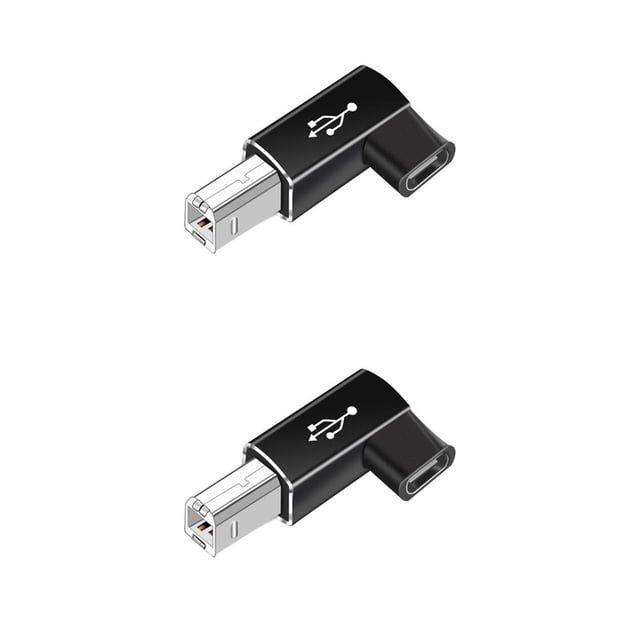 Adaptador USB tipo C hembra a macho Advancent Codo Cabeza/Negro 2Conjunto