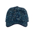 thumbnail image 2 of Top Headwear Women's Full Sparkle Rhinestone Gem Bling Baseball Cap - Navy, 2 of 2
