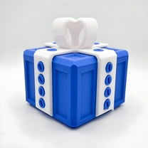 BESTSKY Annoying Gift Box,Gift Card Puzzle Box,Nesting Prank Box,Fun & Unique Gift,Blue & White