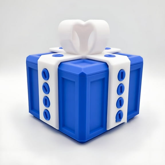 BESTSKY Annoying Gift Box,Gift Card Puzzle Box,Nesting Prank Box,Fun & Unique Gift,Blue & White
